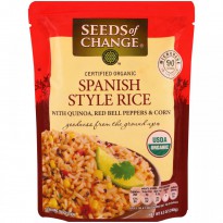 Seeds of Change, Organic, Spanish Style Rice, with Quinoa, Red Bell Peppers & Corn, 8.5 oz (240 g)