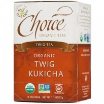 Choice Organic Teas, Twig Tea, Organic, Twig Kukicha, 16 Tea Bags, 1.1 oz (32 g)