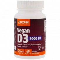 Jarrow Formulas, Vegan D3, 5000 IU, 60 Veggie Caps