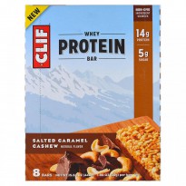 Clif Bar, Whey Protein Bar, Salted Caramel Cashew, 8 Bars, 1.98 (56 g) Each