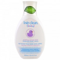 Live Clean, Baby, Soothing Oatmeal Relief, Tearless Baby Wash, 10 fl oz (300 ml)
