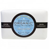 Pure Provence Organic, Certified Organic Triple Milled Soap, Unscented, 5.3 oz (150 g)