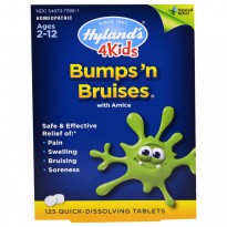Hyland's, 4Kids, Bumps 'n Bruises with Arnica, 125 Quick-Dissolving Tablets