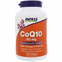 Now Foods, CoQ10 with Omega-3 Fish Oil, 60 mg, 240 Softgels