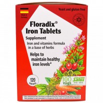 Flora, Floradix Iron Tablets Supplement, 120 Tablets