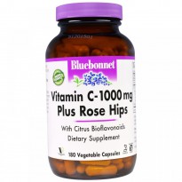 Bluebonnet Nutrition, Vitamin C - 1000 mg Plus Rose Hips, 180 Veggie Caps