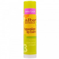 Alba Botanica, Hawaiian Lip Balm, Nourishing Coconut Cream, .15 oz (4.2 g)