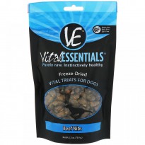 Vital Essentials, Freeze-Dried Treats For Dogs, Beef Nibs, 2.5 oz (70.9 g)