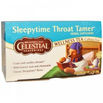 Celestial Seasonings, Sleepytime Throat Tamer, Wellness Tea, 20 Tea Bags, 1.2 oz (34 g)