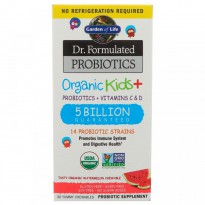 Garden of Life, Dr. Formulated Probiotics, Organic Kids+, Probiotics + Vitamins C & D, 5 Billion, Tasty Organic Watermelon, 30 Yummy Chewables