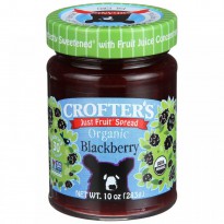 Crofter's Organic, Just Fruit Spread, Organic, Blackberry, 10 oz (283 g)
