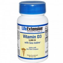 Life Extension, Vitamin D3, 5,000 IU, 60 Capsules