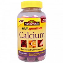 Nature Made, Adult Gummies, Calcium with Vitamin D3, Natural Fruit Flavors, 80 Gummies