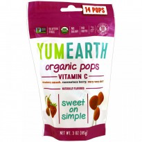 YumEarth, Organic, Vitamin C Pops, 14 Pops, 3 oz (85 g) Each