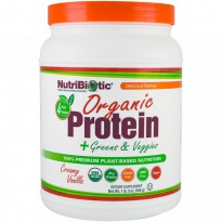 NutriBiotic, Organic Protein + Greens & Veggies, Creamy Vanilla, 1 lb. 3 oz (540 g)