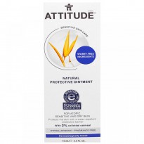 ATTITUDE, Sensitive Skin Care, Natural Protective Ointment, Fragrance Free, 2.5 fl oz (75 ml)