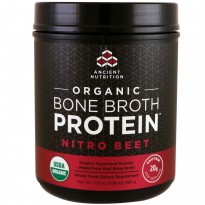 Dr. Axe / Ancient Nutrition, Organic Bone Broth Protein, Nitro Beet, 17.3 oz (490 g)