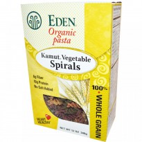 Eden Foods, Organic Pasta, Kamut Vegetable Spirals, 12 oz (340 g)